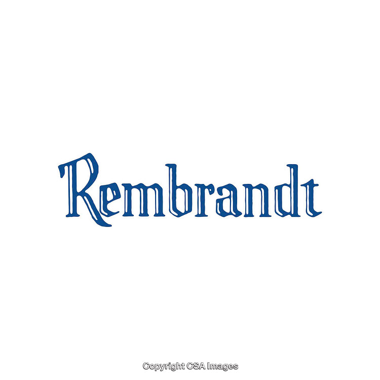 Blue Stylized Lettering With a Traditional Serif Typeface Design