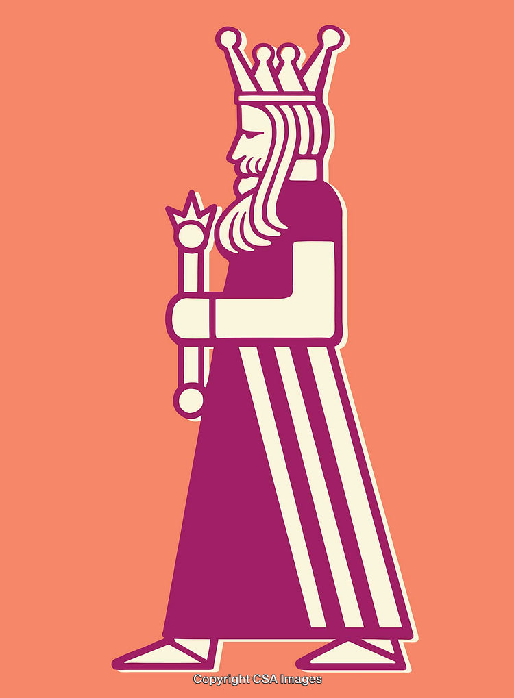 Colorful King Illustration in Modern Flat Vector Art Style