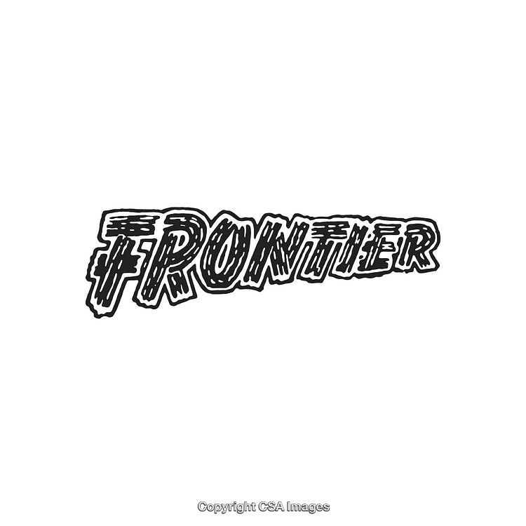 Bold and Stylish Frontier Typography in Unique Graphic Design Style