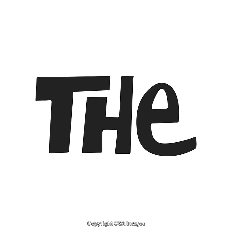 Stylized Black Word 'The' on a White Background