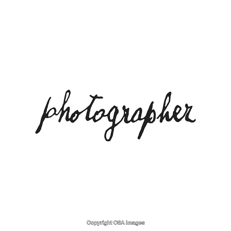 Handwritten Script of the Word 'Photographer' in Stylish Black Ink