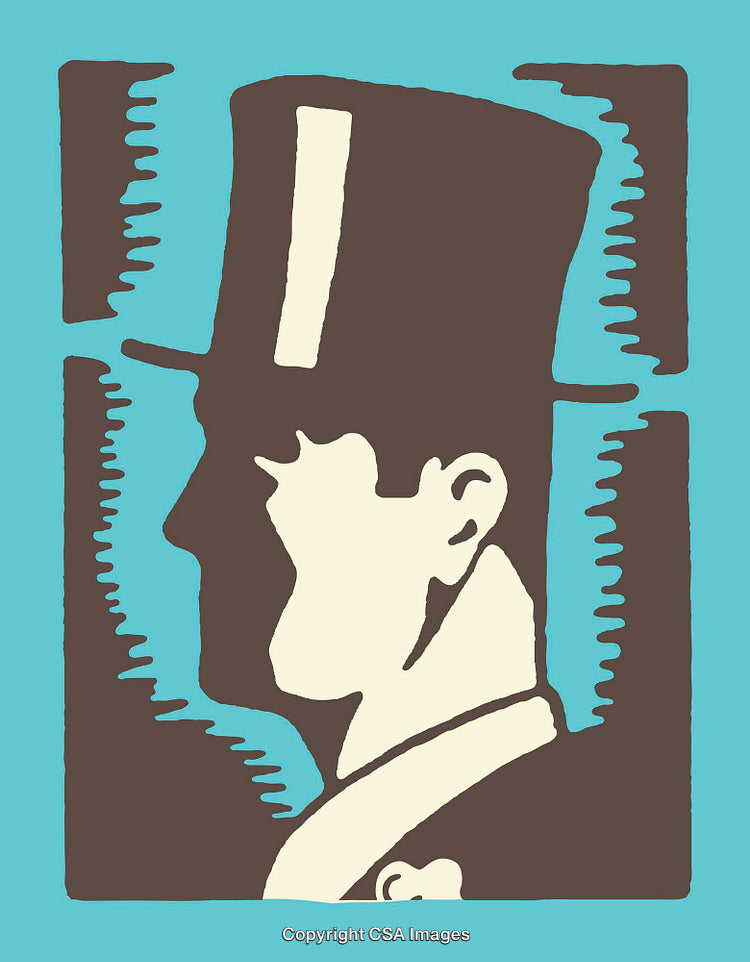 Color Line Art Illustration of Profile with High Details and Bold Lines