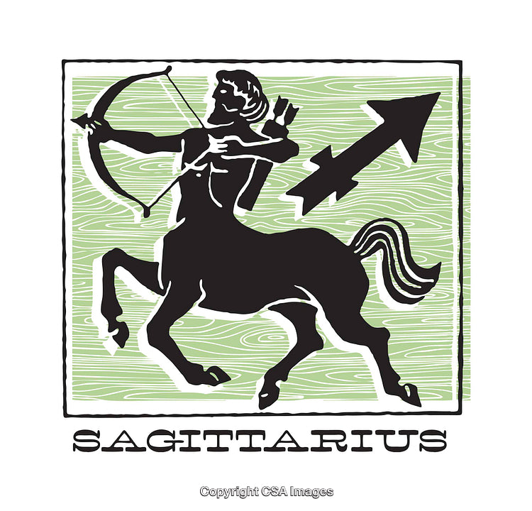 Sagittarius Zodiac Sign Illustration with Centaur Holding a Bow
