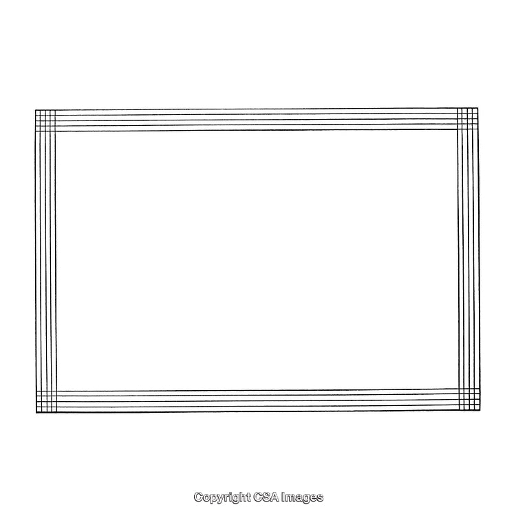Minimalist Black and White Geometric Border Design Layout