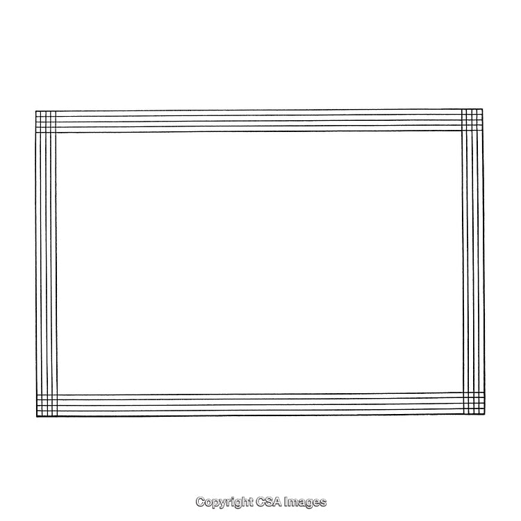 Minimalist Black and White Geometric Border Design Layout