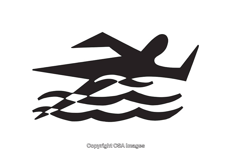 Dynamic Silhouette of a Swimmer with Abstract Wave Patterns
