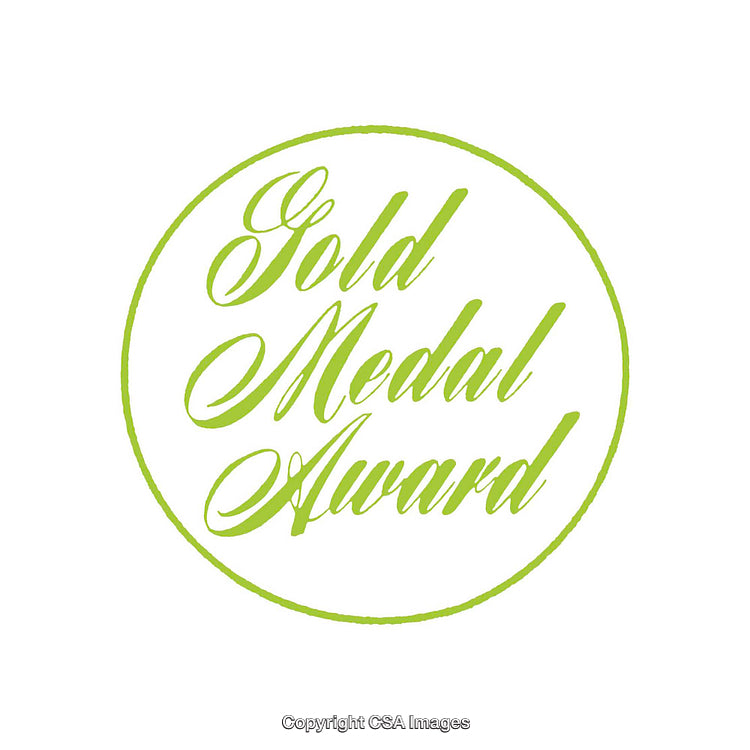 Green Gold Medal Award Text Inside Circular Border