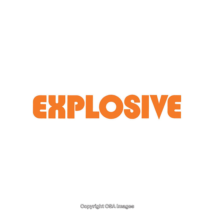 Dynamic and Striking Typography Design Featuring Bold Orange 'Explosive' Text