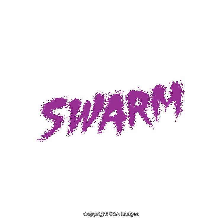 Dynamic Typography Featuring Purple Text Reflected in Artistic Dot Patterns
