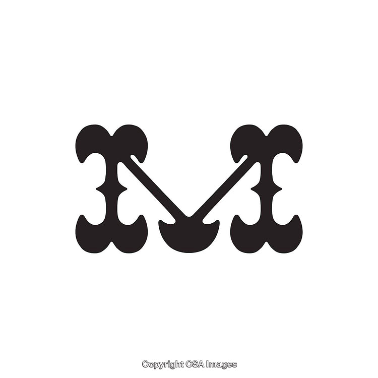 Elegant Monogram Design Featuring the Letter M in a Classic Style