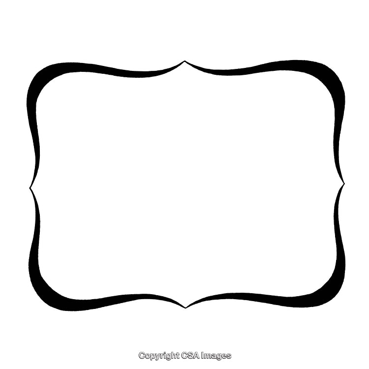 Elegant Black and White Vintage Border with Decorative Curves