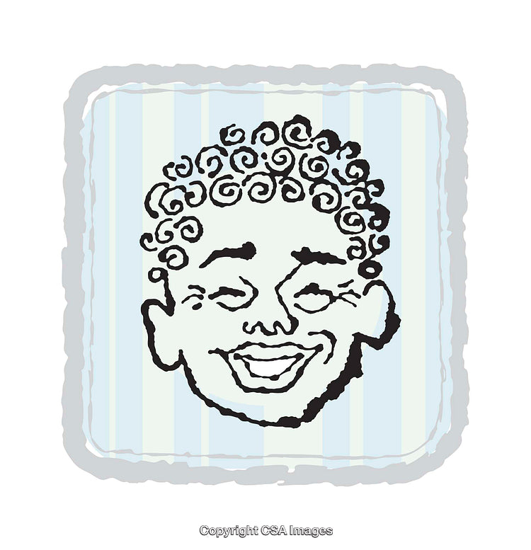 Playful Hand-Drawn Smiling Face Illustrative Design with Vibrant Colors