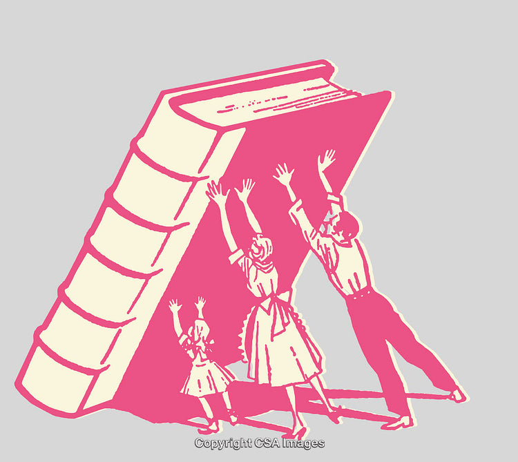 Family United in Lifting a Book Representation: Teamwork and Literature