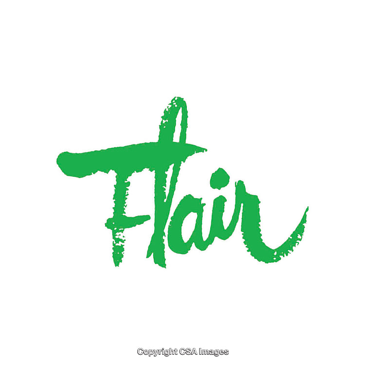 Handwritten Green Flair Text on a Minimalistic White Background
