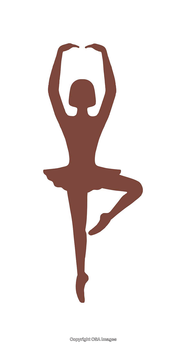 Minimalistic Silhouette of a Graceful Ballerina in a Classical Pose