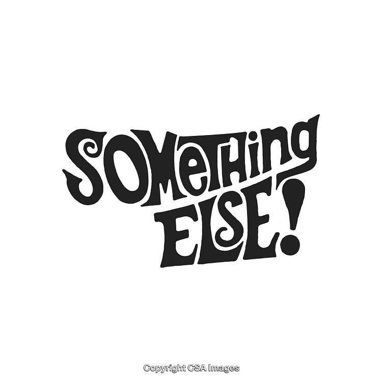 Retro Typography Design with the Text 'Something Else' in Stylized Black Letters