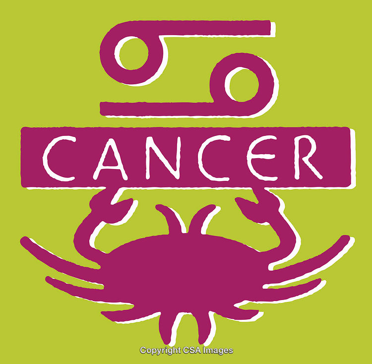 Artistic Representation of Cancer Zodiac with Crab and Symbol on Bright Background