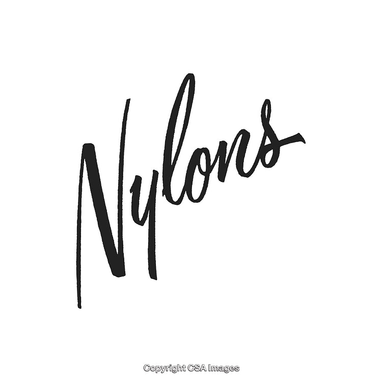 Elegant Typography Featuring the Word Nylons in Stylish Handwritten Script