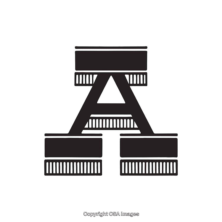 Typography Featuring the Letter A in a Creative Structural Design
