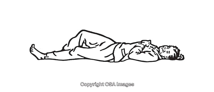 Line Art Illustration of a Figure Resting in a Reclining Position
