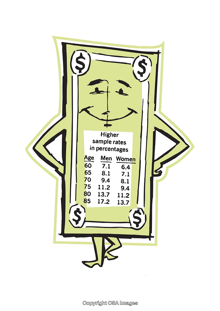 Cartoon Dollar Bill With Demographic Statistics Table Highlighting Trends