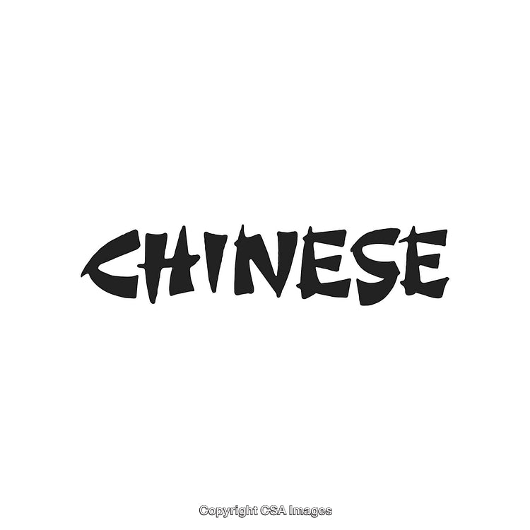 Chinese Calligraphy Style Text Design on White Background
