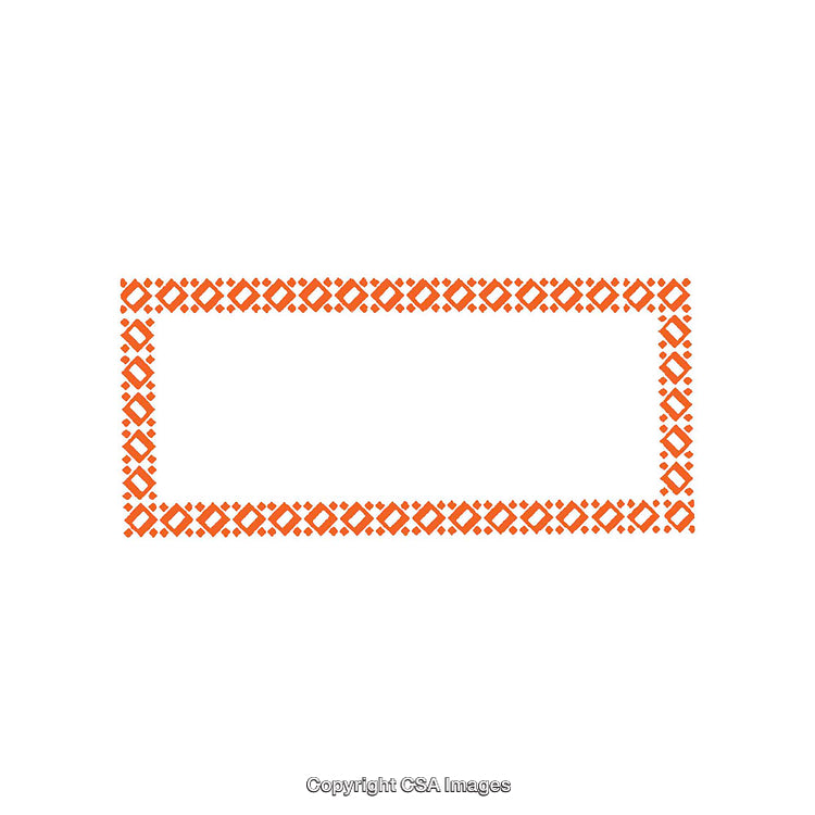 Simple Orange Diagonal Art Frame on White Background