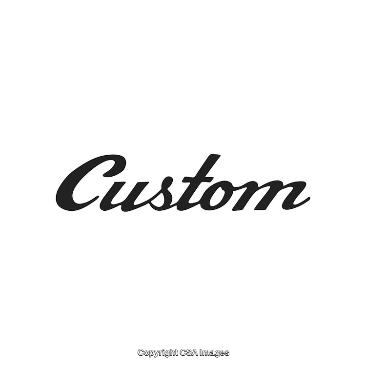 Elegant Black Word Custom Decoration on Clean White Background