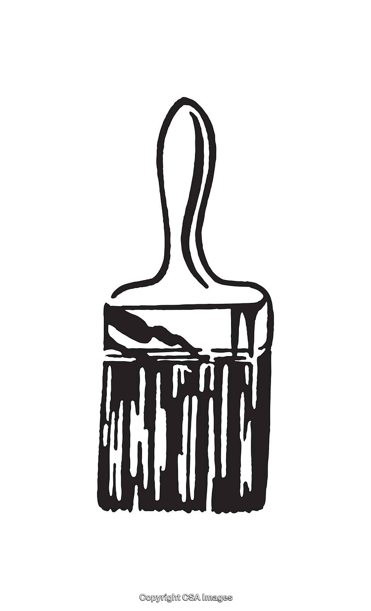Black and White Brush Art Illustration Expressing Creativity and Craft
