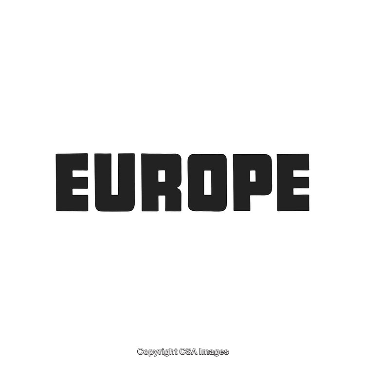 Bold Typography Featuring the Word Europe in Black on White Background