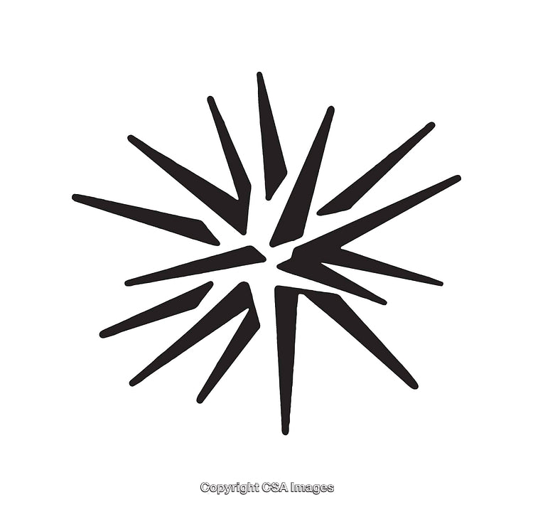 Abstract Black and White Starburst Design Illustration