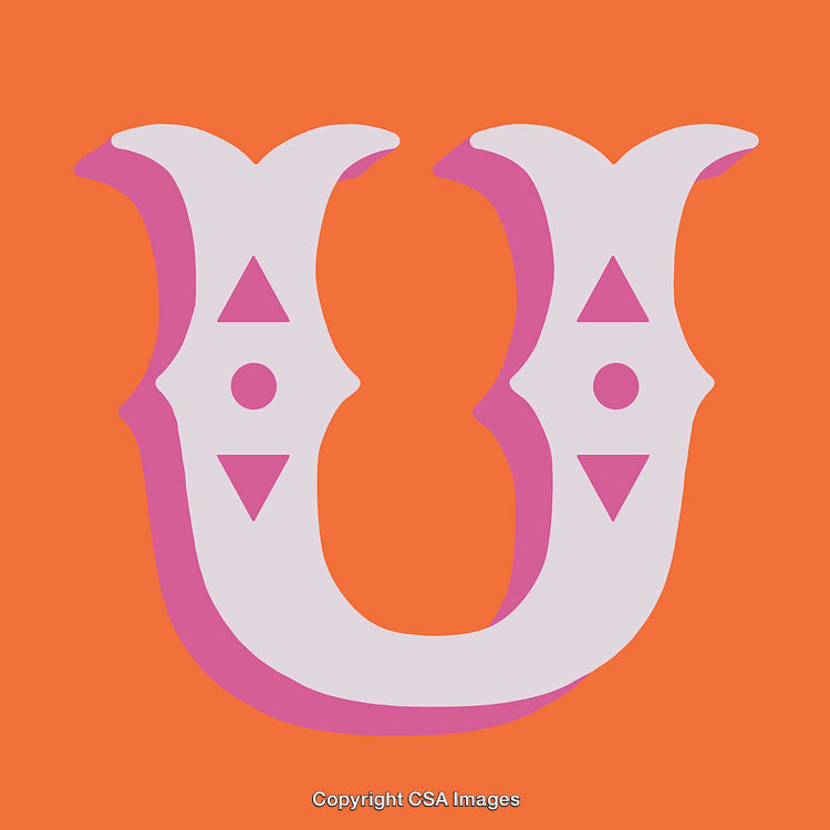 Creative Typography Design Featuring The Letter U in Vibrant Colors