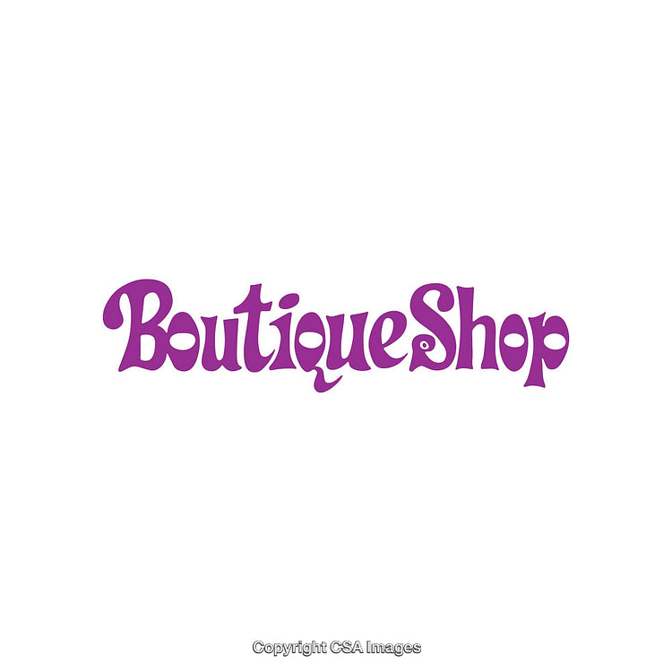Classic Purple Boutique Shop Typography Logo on a White Background