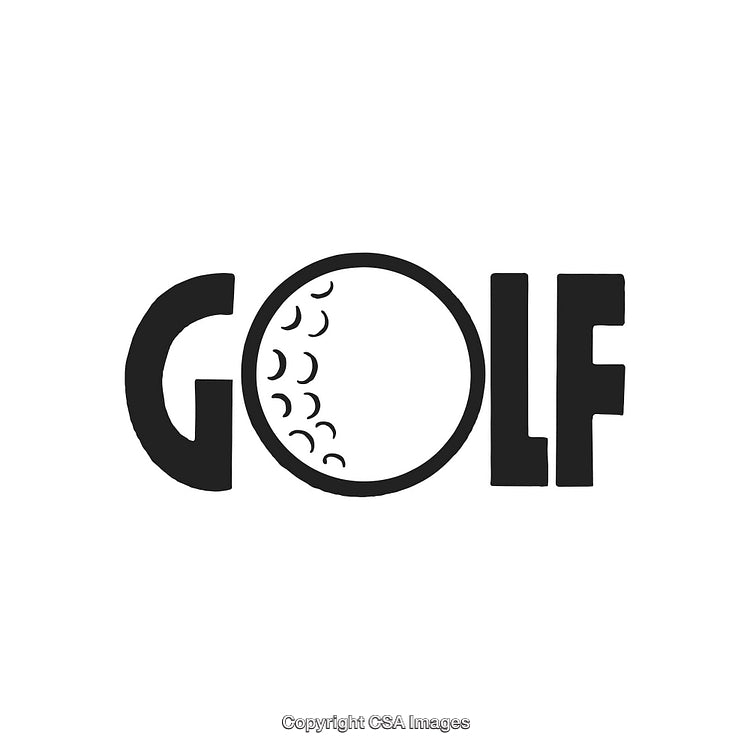 Creative Golf Logo Design Incorporating a Stylized Golf Ball Illustration