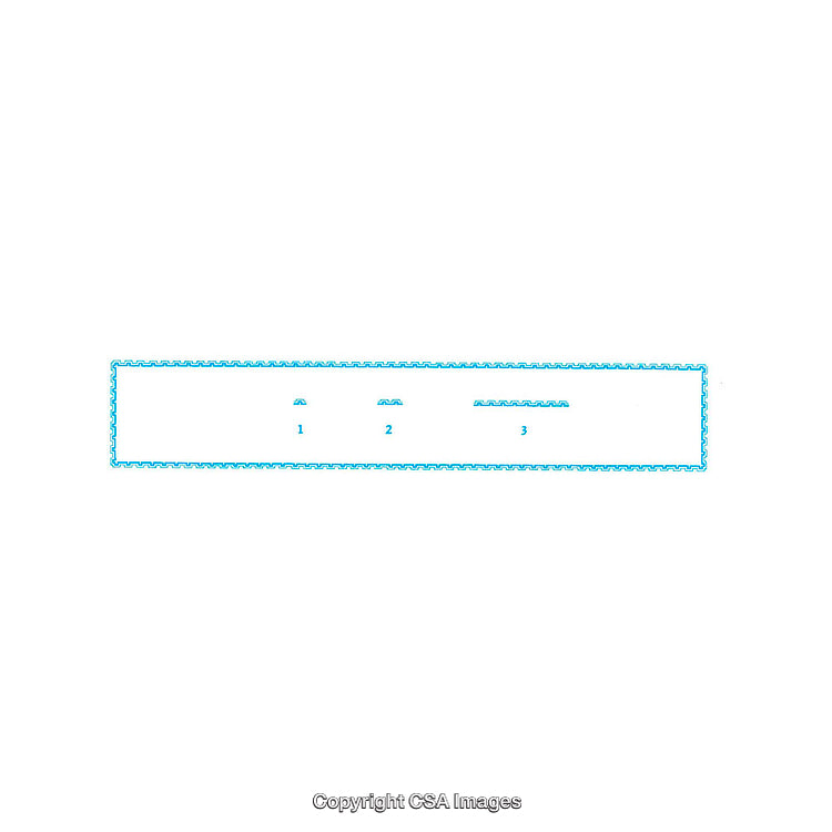 Simple Design Featuring a Blue Outline with Minimalist Numbered Elements