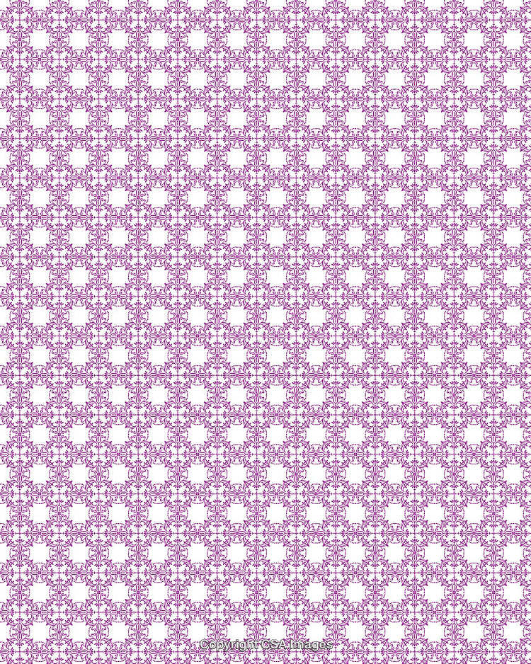 Purple Geometric Pattern with Decorative Symmetrical Elements on White Background