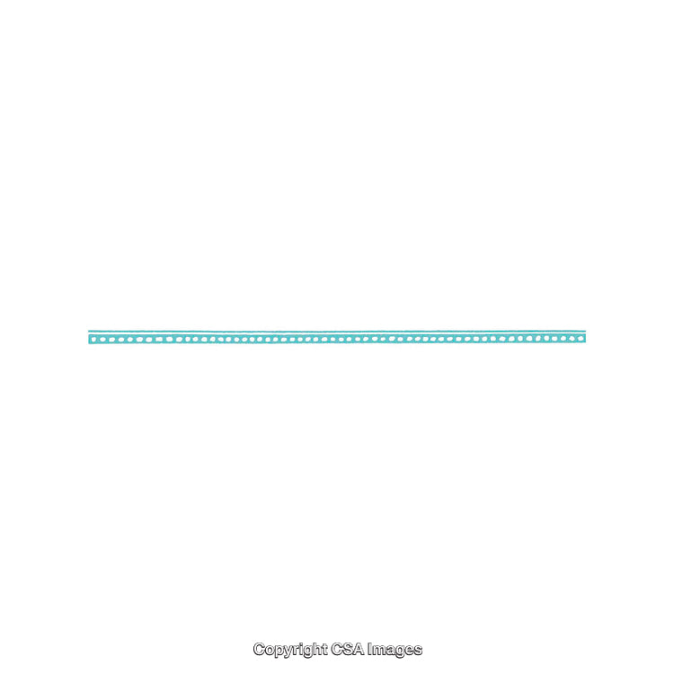 Minimal Turquoise Decorative Strip on White Background for Art and Design Projects