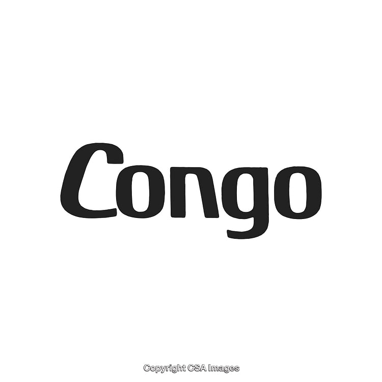Bold Typographic Illustration of the Word Congo in Modern Black Design