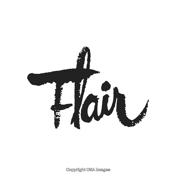Stylish Handwritten Flair Logo Design on a Clean White Background