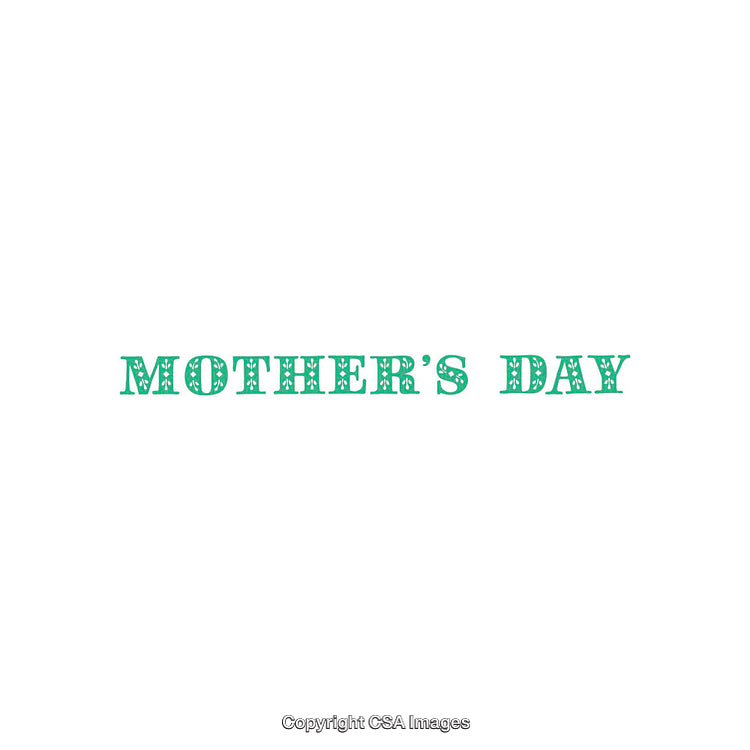 Mother's Day Celebration Typography with Floral-Inspired Green Text Decoration