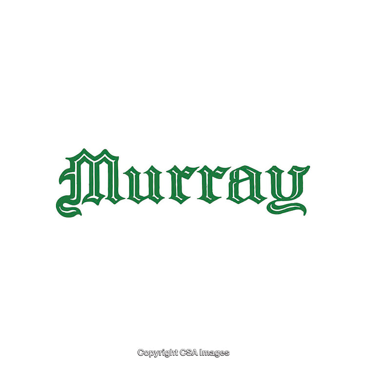 Elegant Green "Murray" Word Art in Gothic Style Typeface