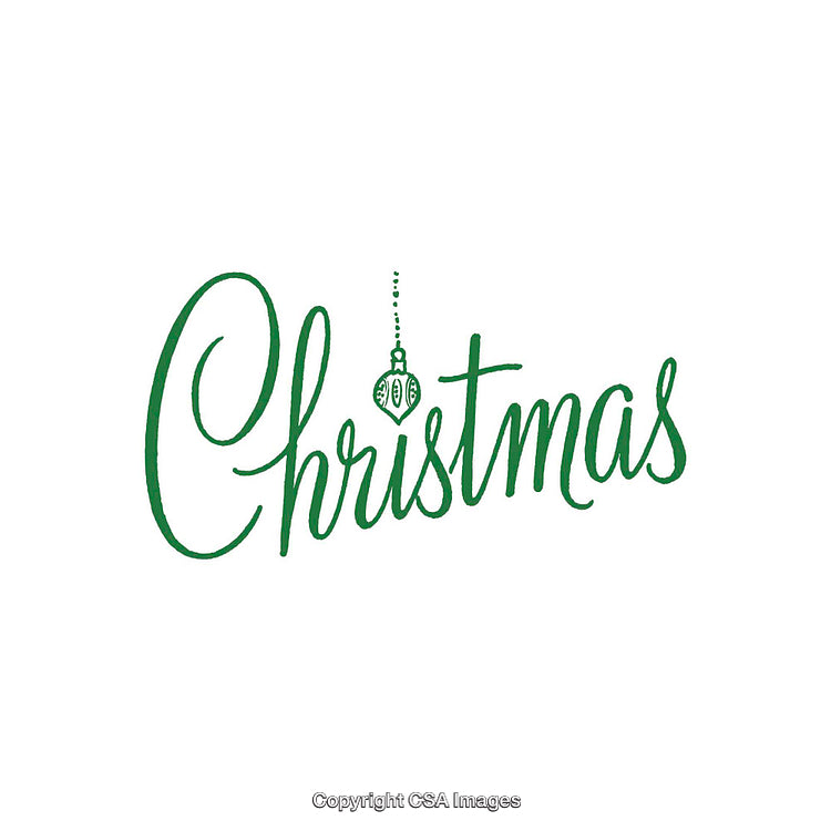 Elegant Green Calligraphy Design Featuring Christmas Holiday Theme