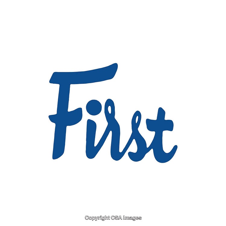 Intricate Blue Calligraphy Design Against a Clean White Background