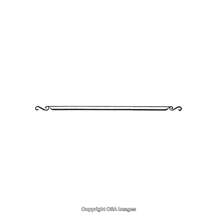 Elegant Black and White Horizontal Decorative Design Ornament