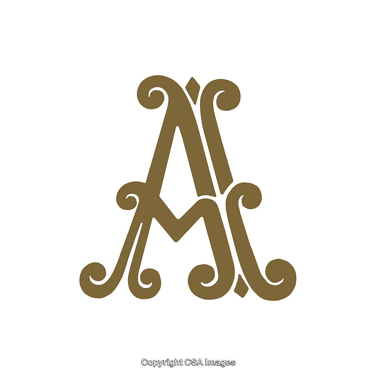 Elegant Gold Decorative Letter A with Flourish Design Elements