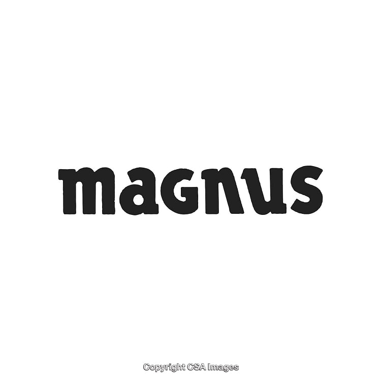Bold Black Magnus Text on Clear White Background Emphasizing Typography Design