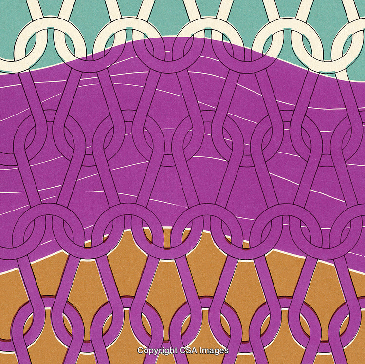 Colorful Geometric Link Pattern with Intriguing Interwoven Details