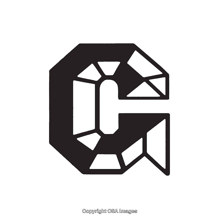 Elegant Geometric Styled Monogram Letter C in Black on White Background