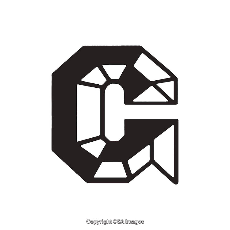 Elegant Geometric Styled Monogram Letter C in Black on White Background
