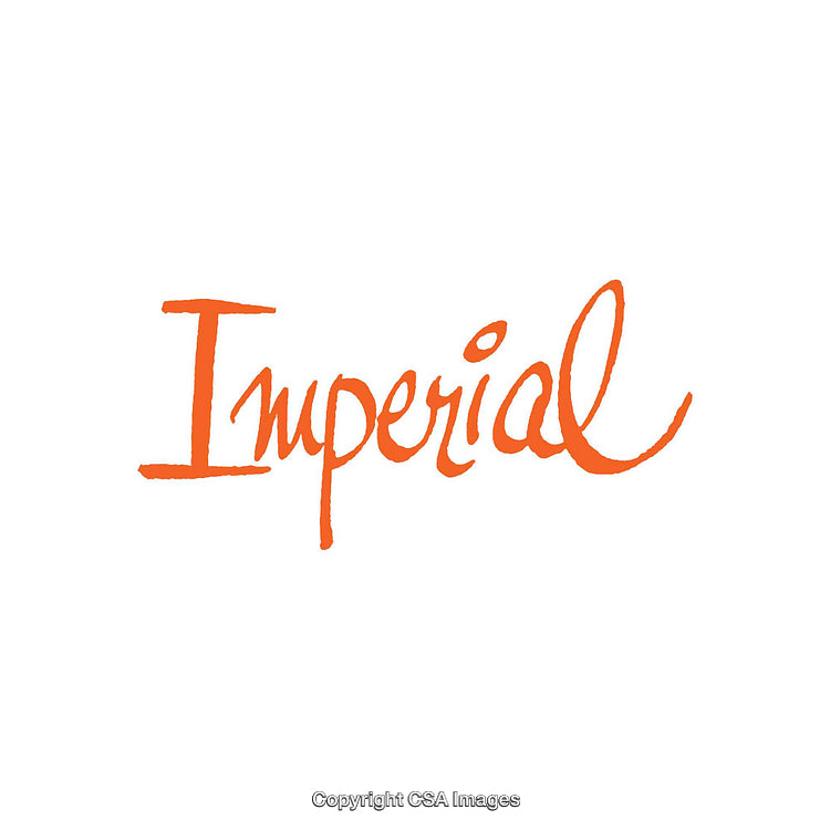 Imperial Orange Handwritten Script on White Background Design